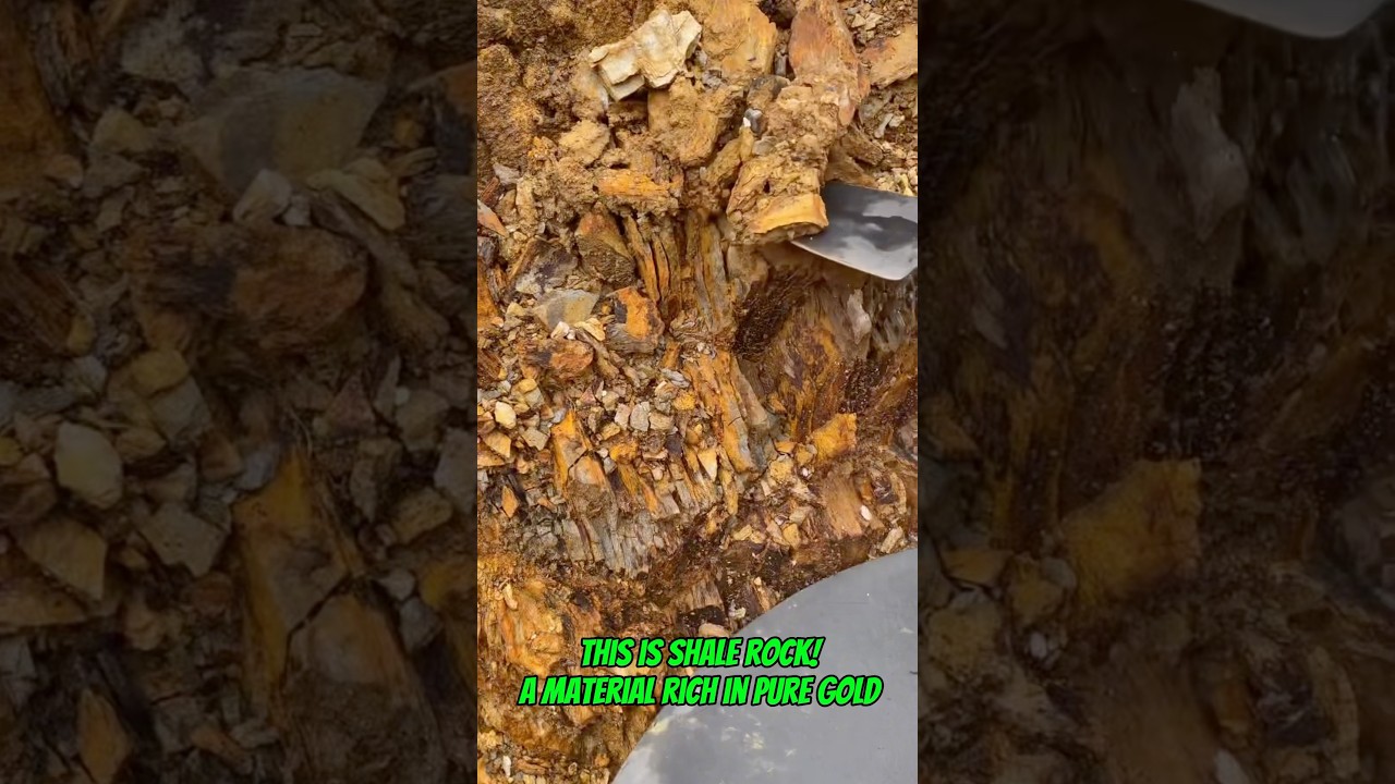 #goldrush 2025! from shale rock the right way to find gold in shale! #goldmining #goldpanning