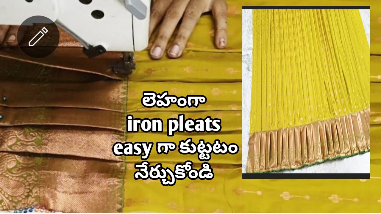 How to stitch Lehanga iron pleats  with easy tips//fast stitching tips step by step easy