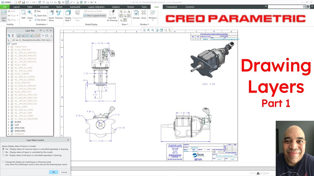 Creo Parametric - Layers in Drawings - Part 1 - Background Information