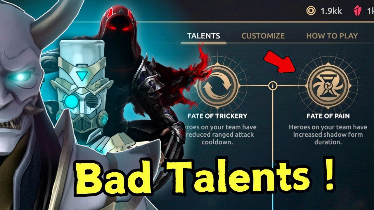 Don't use These NEW Talents like this ❌ *Bad Talent Distribution* || Shadow Fight 4 Arena