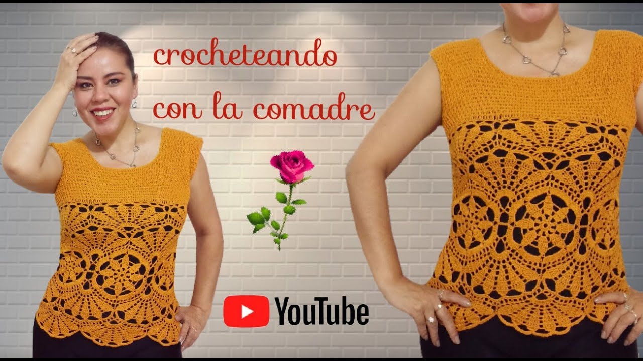 Tutorial Blusa o Vestido Abanico Elegante a Crochet Parte #4 💖🌹💕