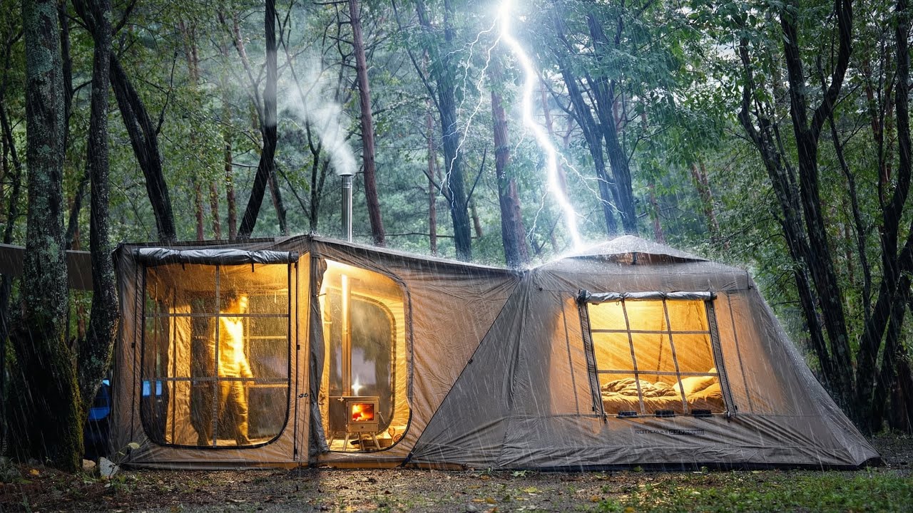KEMPING W ULEWNEJ DESZCZU ⛈️ SZALONE, ALE PRZYTULNE I RELAKSUJĄCE!