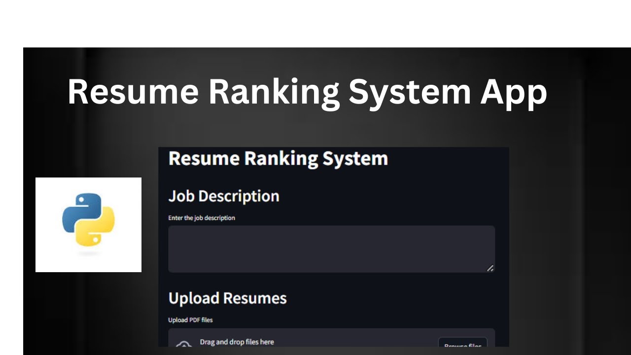 Build a High-Performance Resume Ranking System with Streamlit | AI-Powered Resume Screening