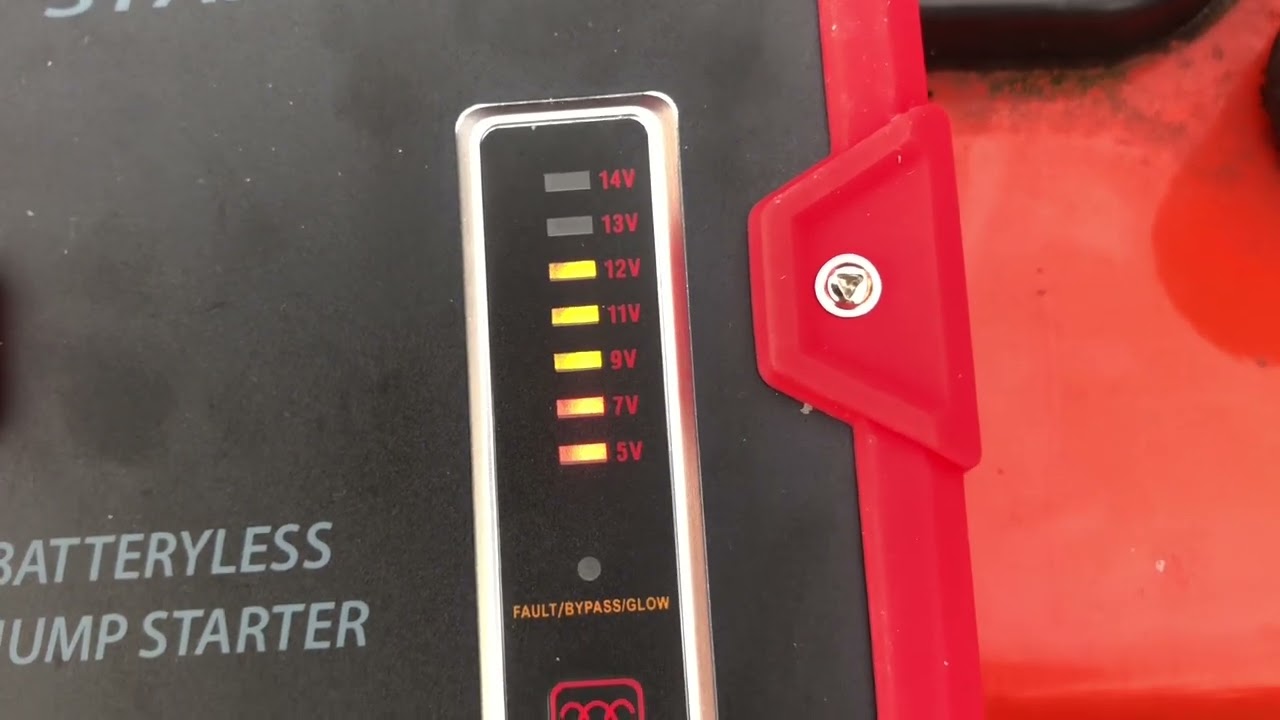 Ultra-capacitor, batteryless jump starter IDEAL ULTRASTARTER 700 Test with Lawn mover