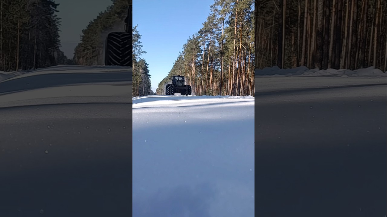T150 Monster im Schnee ❄️🔥 Forst-Beast auf dem Weg in den Wald #t150 #forstwirtschaft #landtechnik