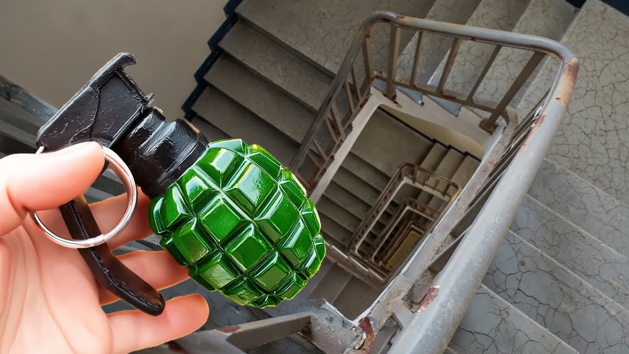EXPERIMENT: Dropping Down from 100ft Inside a Stairwell Cage!