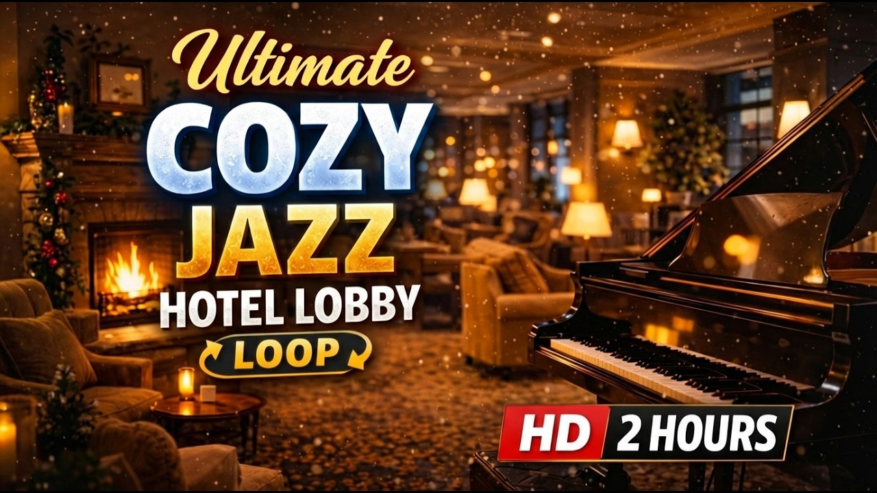 Ultimate Cozy Jazz Hotel Lobby ☕🎹 | Relaxing Jazz Music for Work, Study & Sleep (2 Hours)
