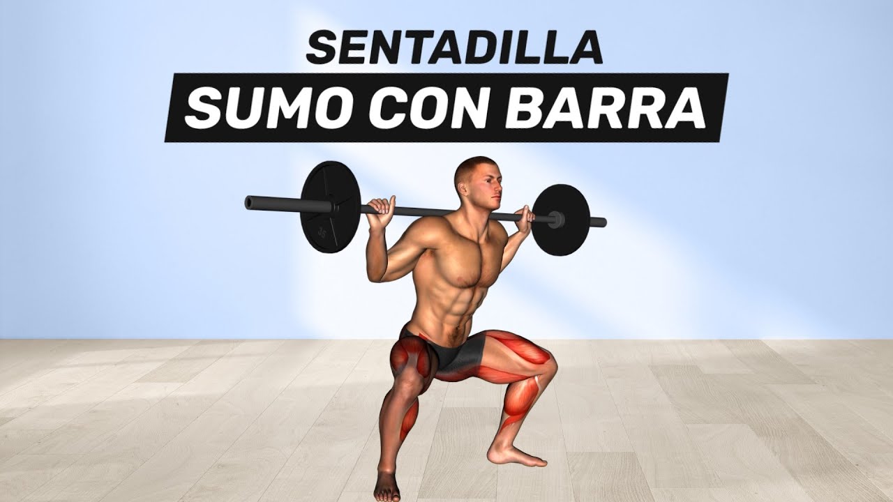 Sentadilla sumo con barra: Desarrolla piernas y glúteos visibles 🍑