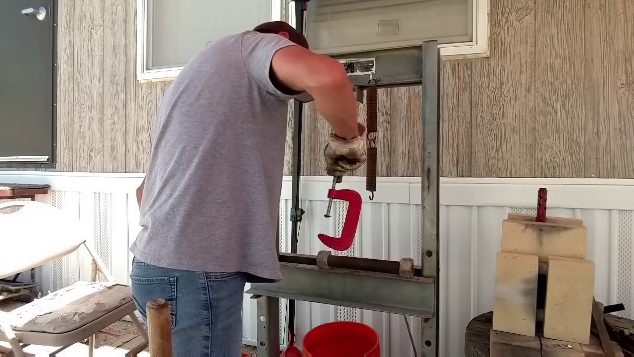Modifying a press into a treadle hammer