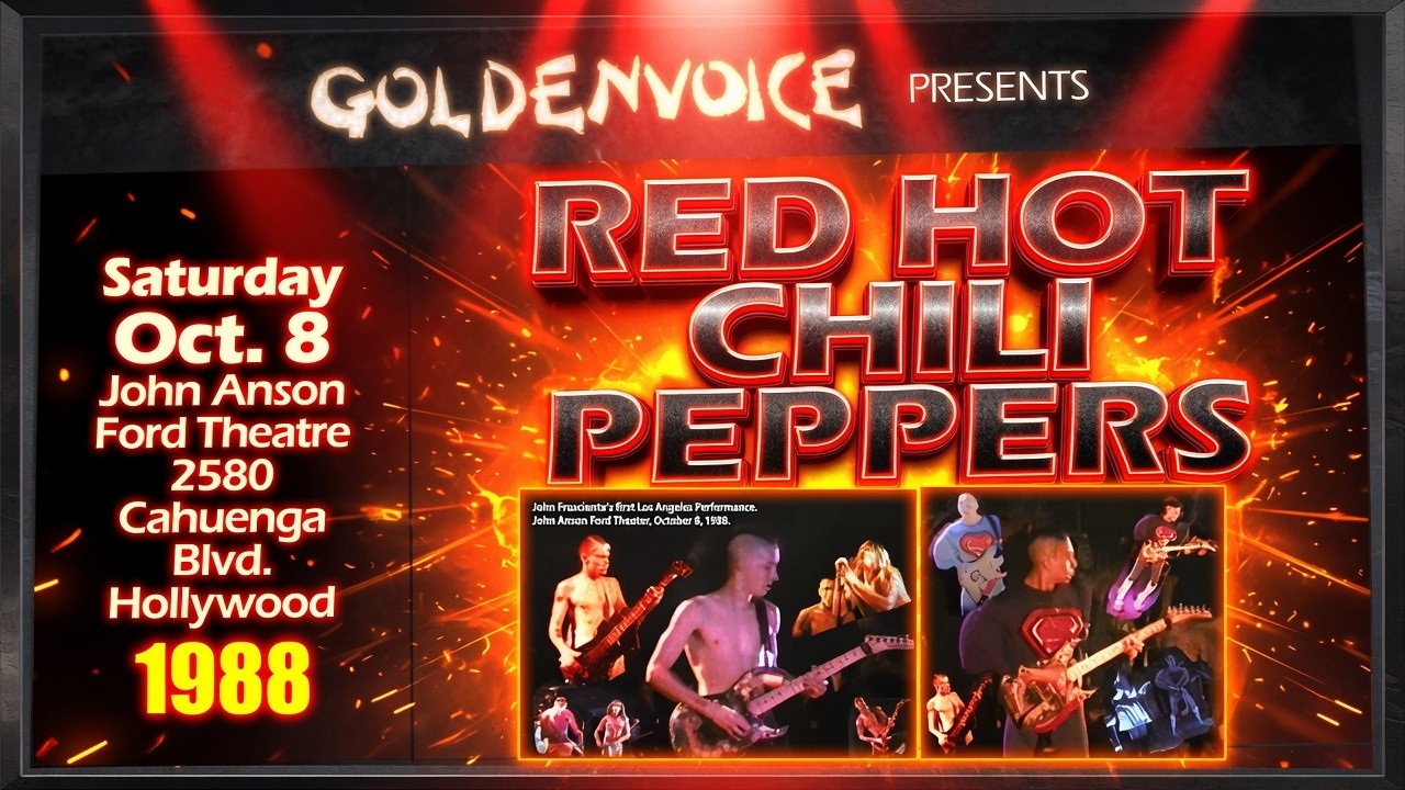 RED HOT CHILI PEPPERS [Full Set] Ford Theater 10/08/1988. Featuring DH Peligro