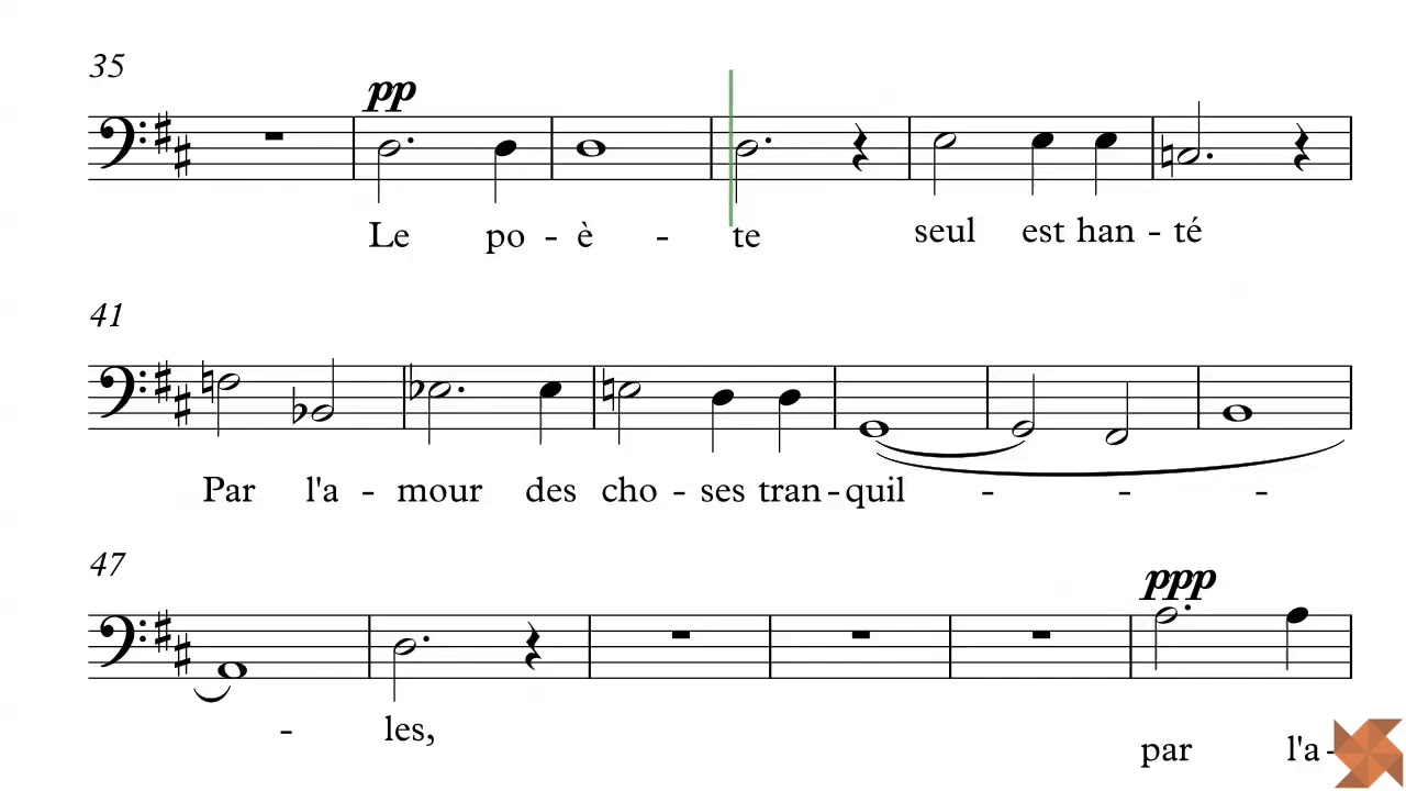 Saint-Saëns, Camille - Calme des nuits - Guide Voix - Basse