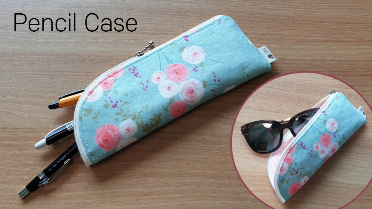 DIY 간단하게 만드는 지퍼파우치/필통/안경집 - How to sew a pencil case/glasses pouch/zipper pouch