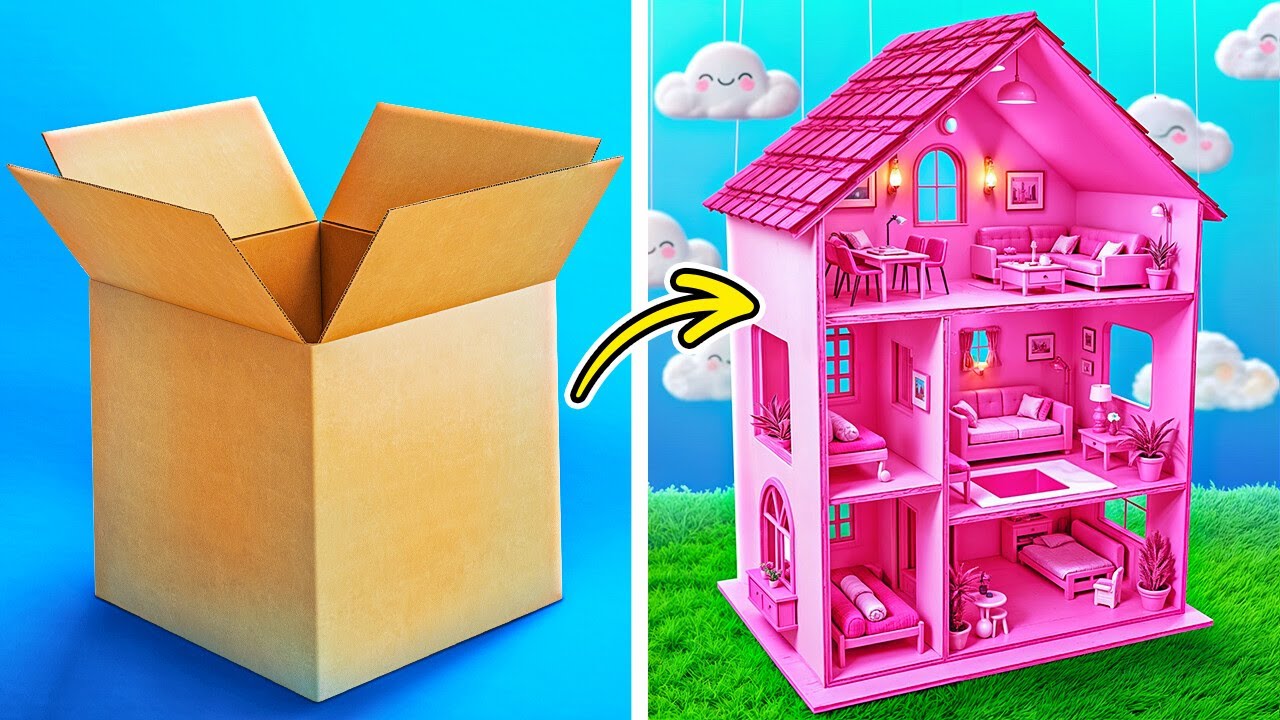 Casa de Luxo vs Casa Simples 💖🏚️ Transformação ÉPICA com papel e muita criatividade! ✂️🏠