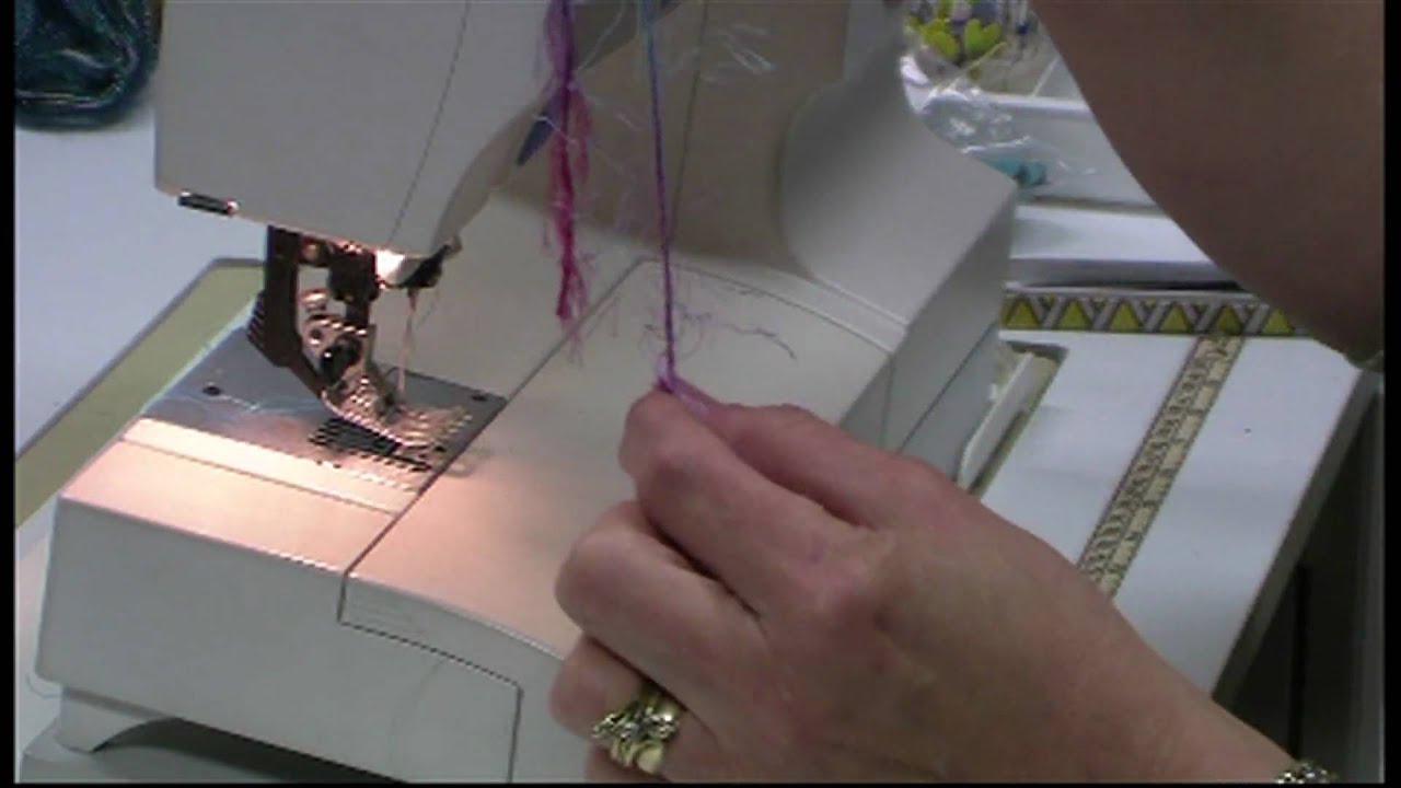 How To Couch Yarns onto Fabric