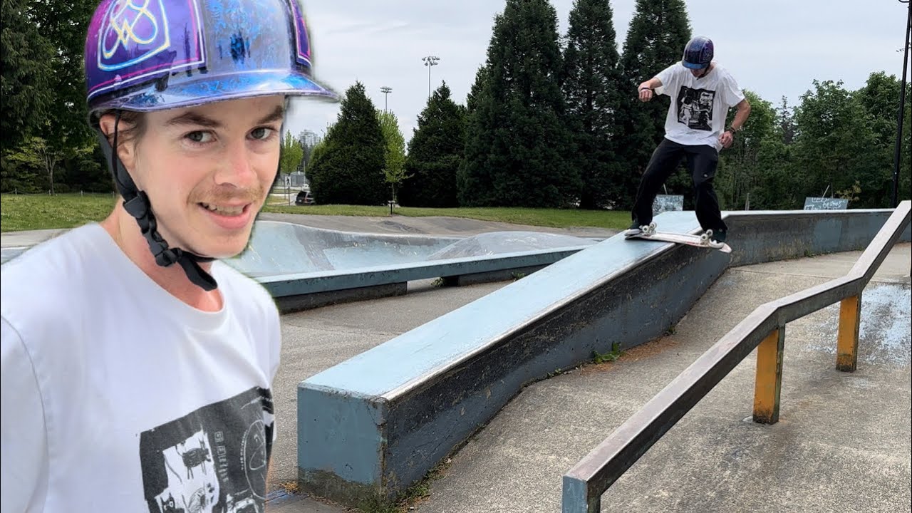 Andy Anderson Raw & Uncut Darkslide Hubba & More at White rock Skate Park @NkaVidsSkateboarding