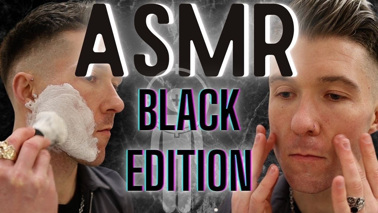 ⚪️⚫️ Calming & Relaxing ⚫️⚪️ 🪒Shaving🪒 ✨ASMR✨ In A Barbershop💈 Matte Black Rocca 🏴&zwj;☠️STEALTH MODE 🏴