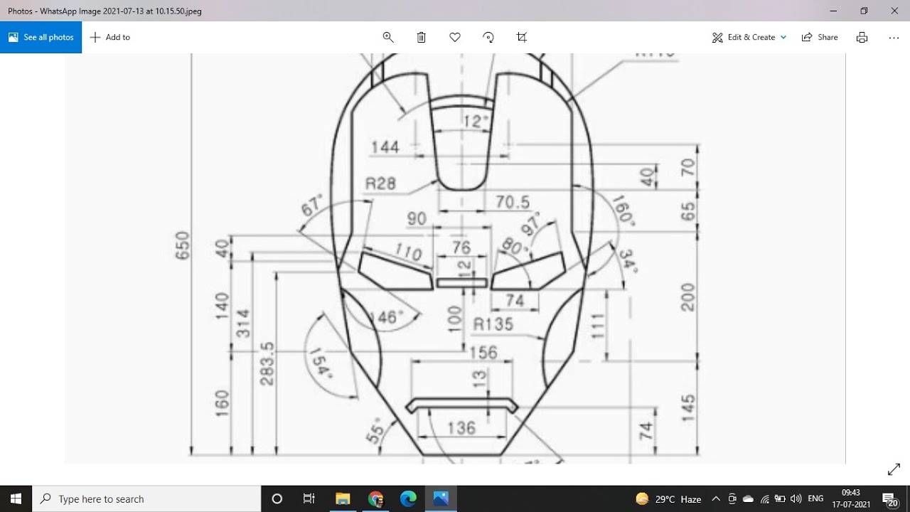 Ep4 AutoCAD Ironman Helmet (2D)
