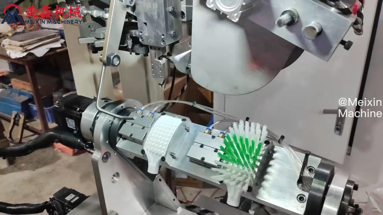 Meixin 5Axis Brush Tufting Machine - Single Hockey Toilet Brush Making