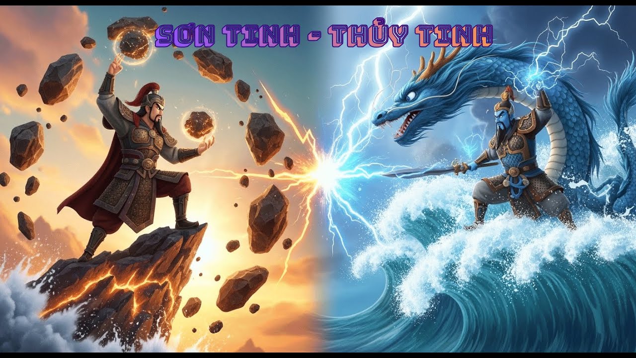 Truyện Cổ Tích Sơn Tinh Thủy Tinh | Đại Chiến Dời Non Lấp Biển | Sơn Tinh Đại Chiến Thủy Tinh
