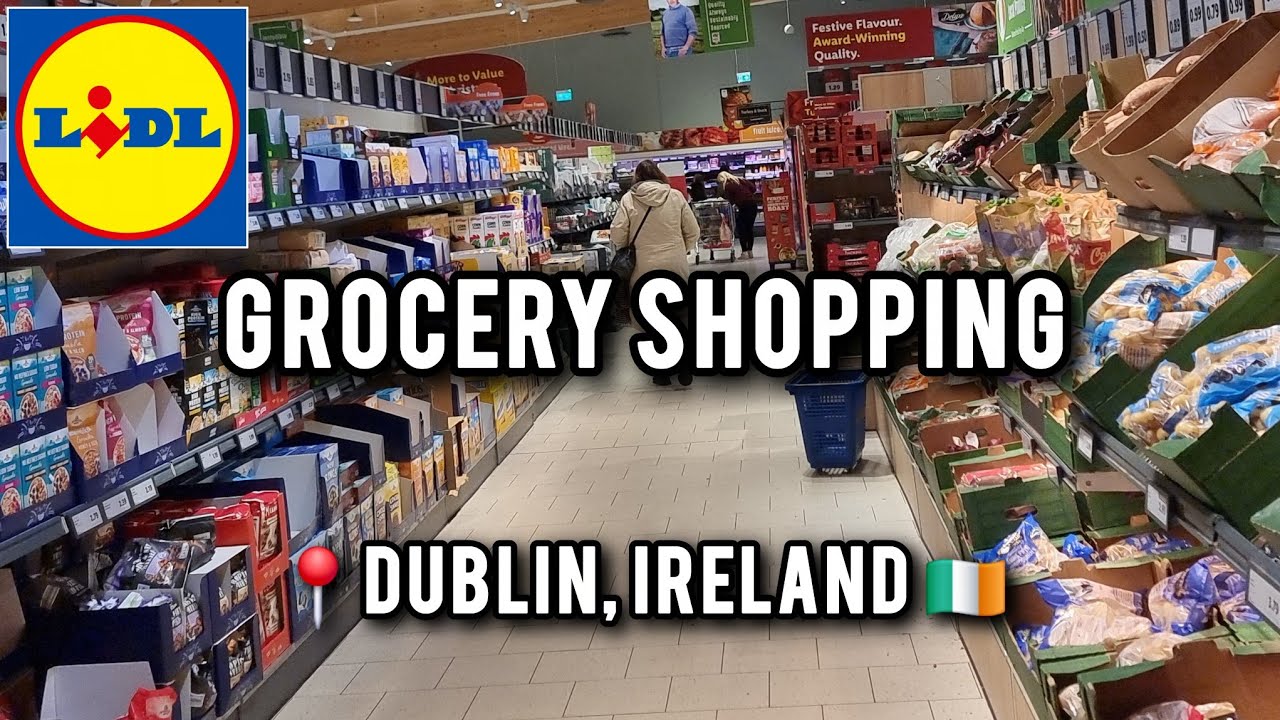🛒🛍🇮🇪Продуктовый магазин в Дублине, Ирландия. Давайте совершим покупки в оживленном магазине LIDL!