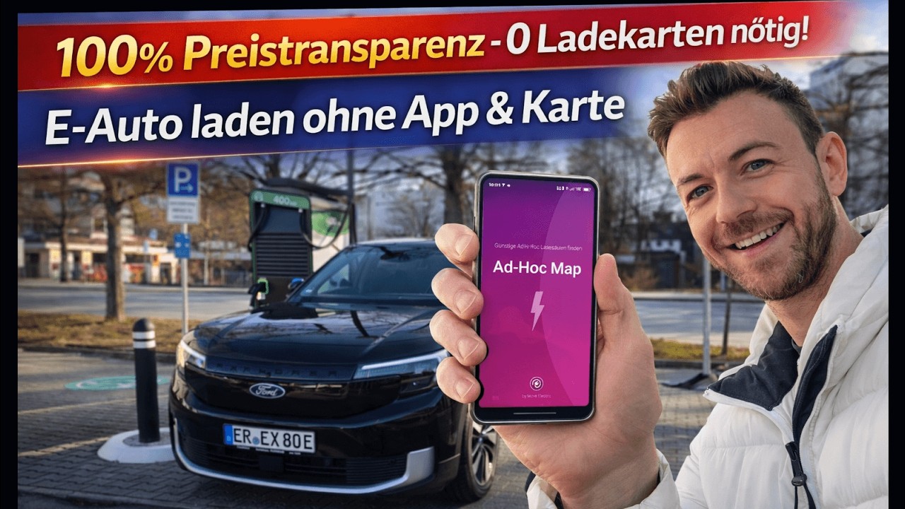 E-Auto App beseitigt Preiswucher an Ladesäulen! Transparent und ohne Ladekarte laden - Ad-Hoc Map