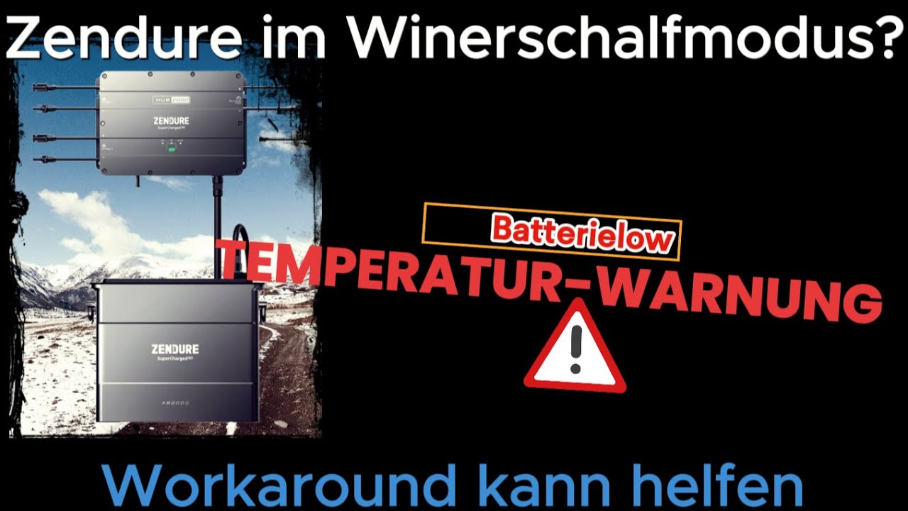Zendure SolarFlow im Winterschalfmodus ? ❄️|l Batterielow-Fehlermeldung  WORKAROUND DER HELFEN KANN!