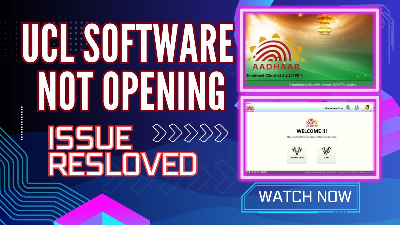 UCL Auto Hide problem Solution Video | Aadhar Software Not Opening Problem Solved |