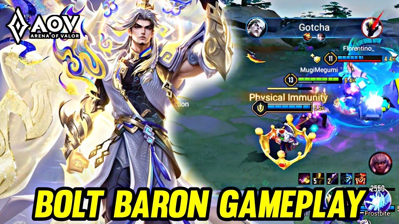 AOV : BOLT BARON GAMEPLAY | IN JUNGLE - ARENA OF VALOR LIENQUANMOBILE ROV
