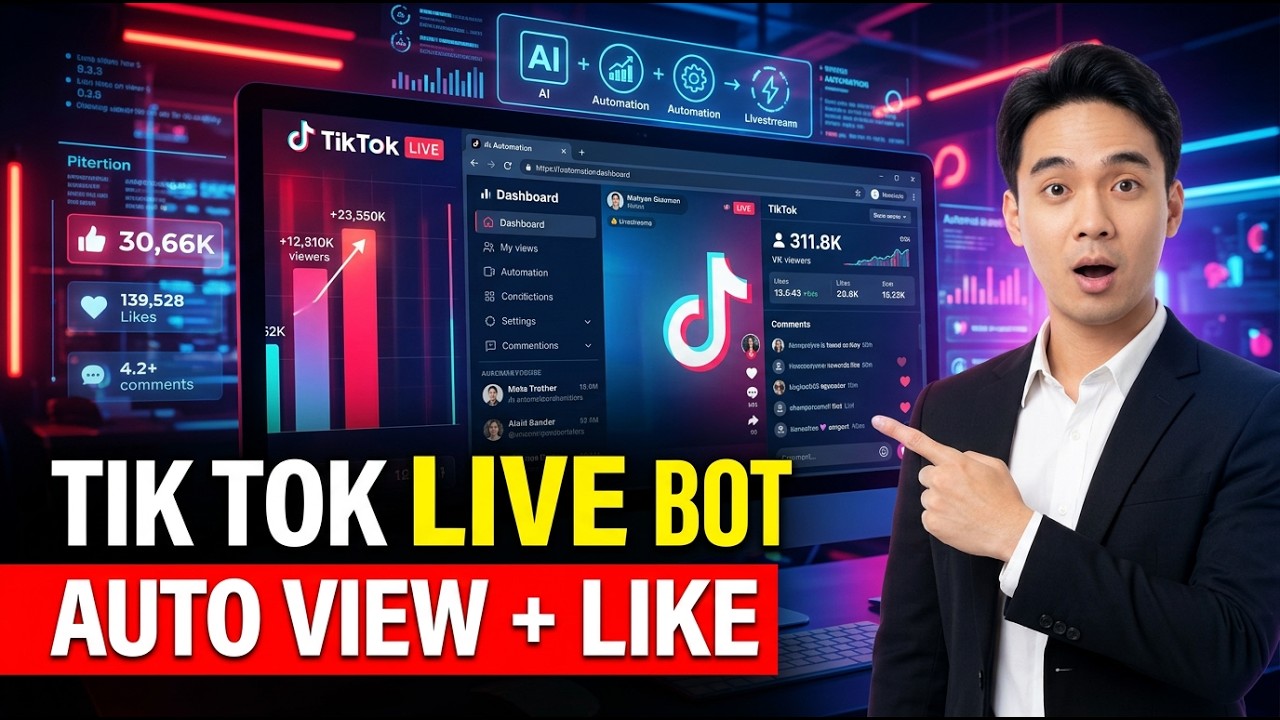 TikTok Live Viewer Bot| Auto Views, Likes & Comments for Livestream