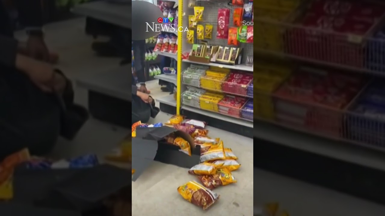Alleged assault of shoplifter caught on camera