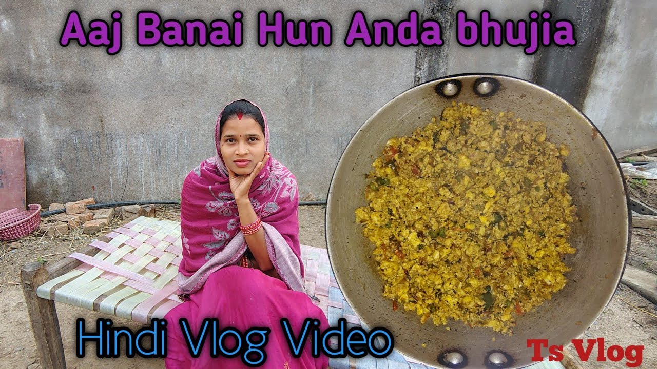 Aaj Banai Hun Anda bhujia Hindi Vlog Video Ts Vlog 