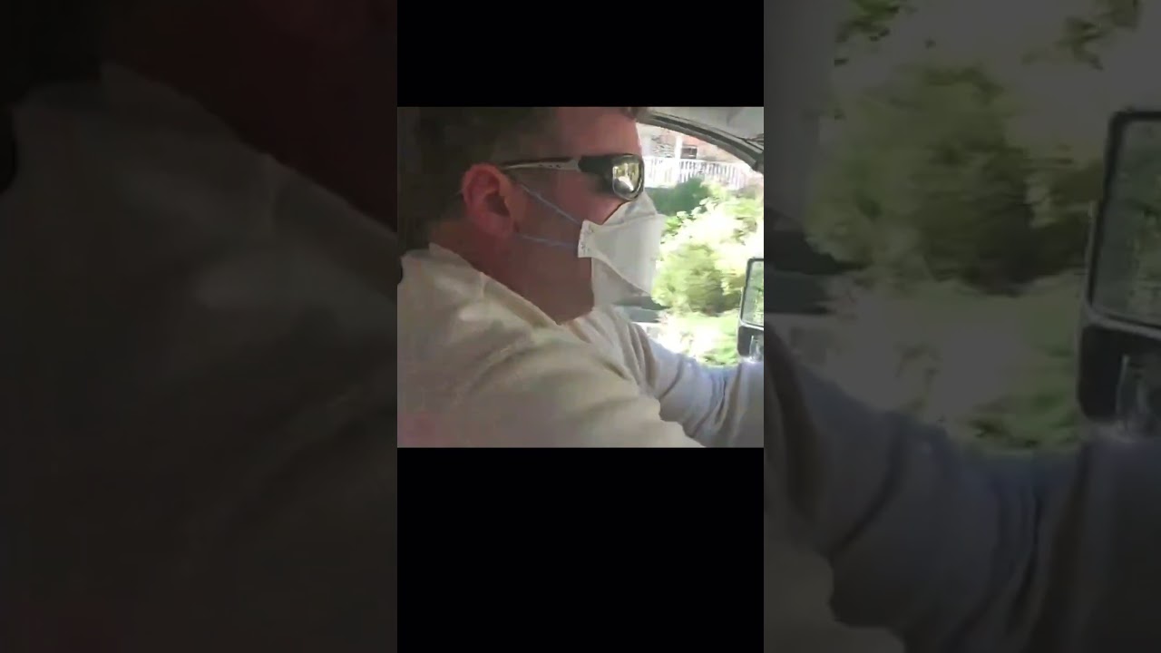 Instant Karma as man runs over Trump sign 