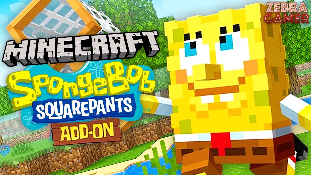 Дополнение Minecraft SpongeBob! — Веселье Zebra's Minecraft