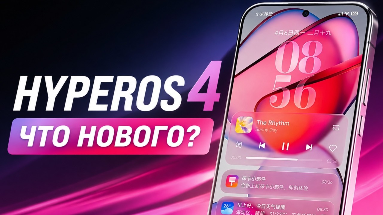 HyperOS 4 - ОГРОМНОЕ ОБНОВЛЕНИЕ! Новый дизайн, стекло и список устройств Xiaomi