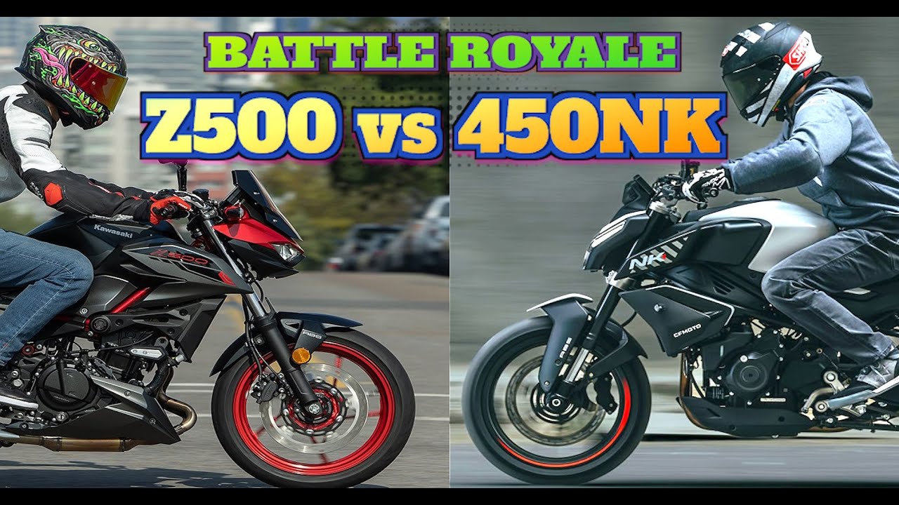 Battle of the Bikes: CFMOTO 450NK vs. KAWASAKI Z500 - Detailed Comparison! 2024