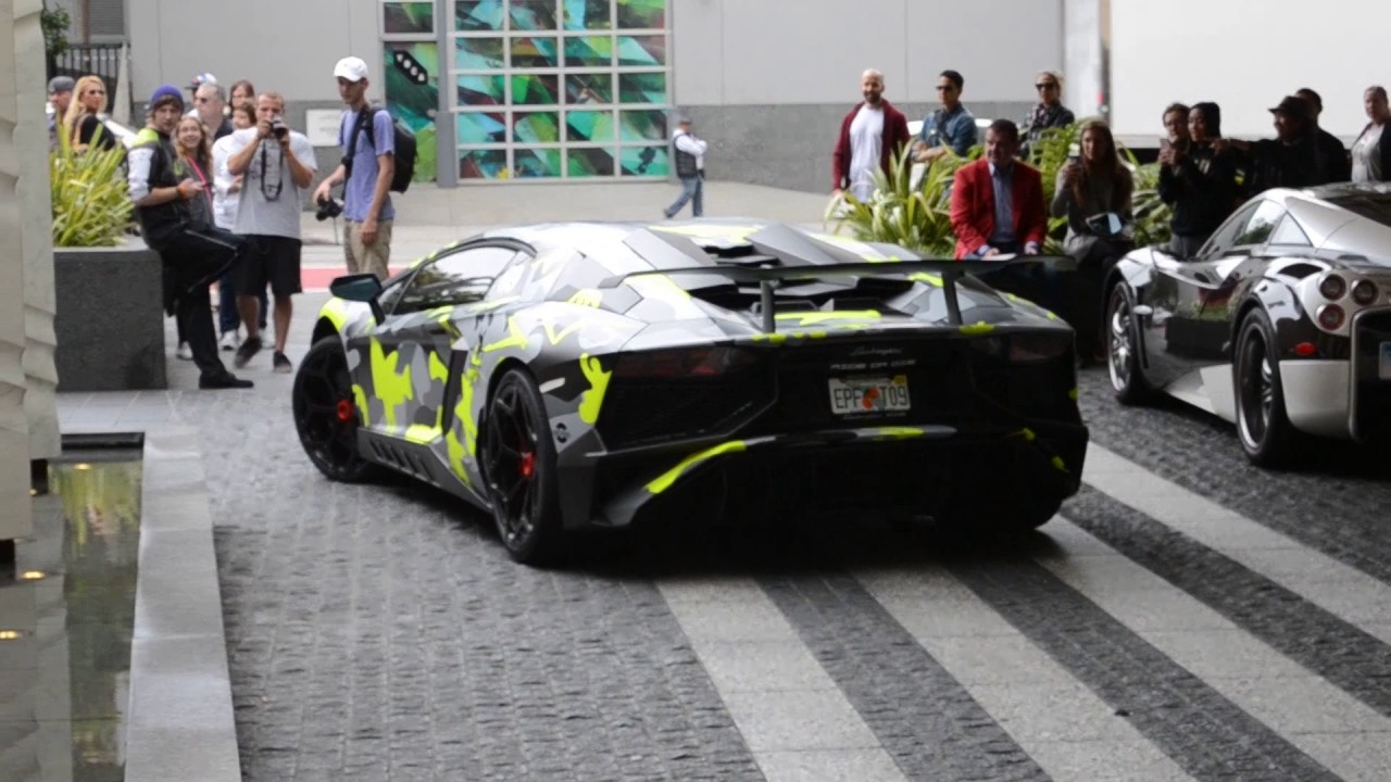 Camouflage NOVITEC Lamborghini SV sets off car alarms revving