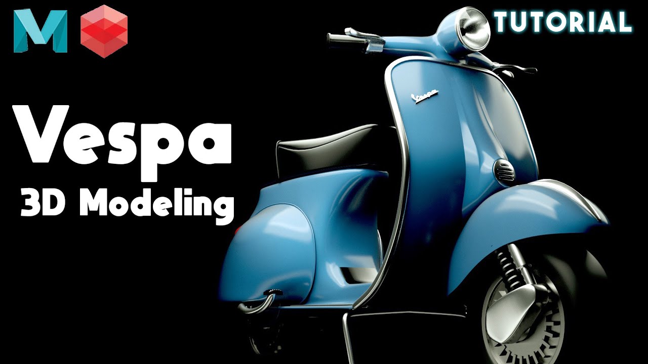 Vespa 3D Modeling in Maya | Step-by-Step Tutorial 