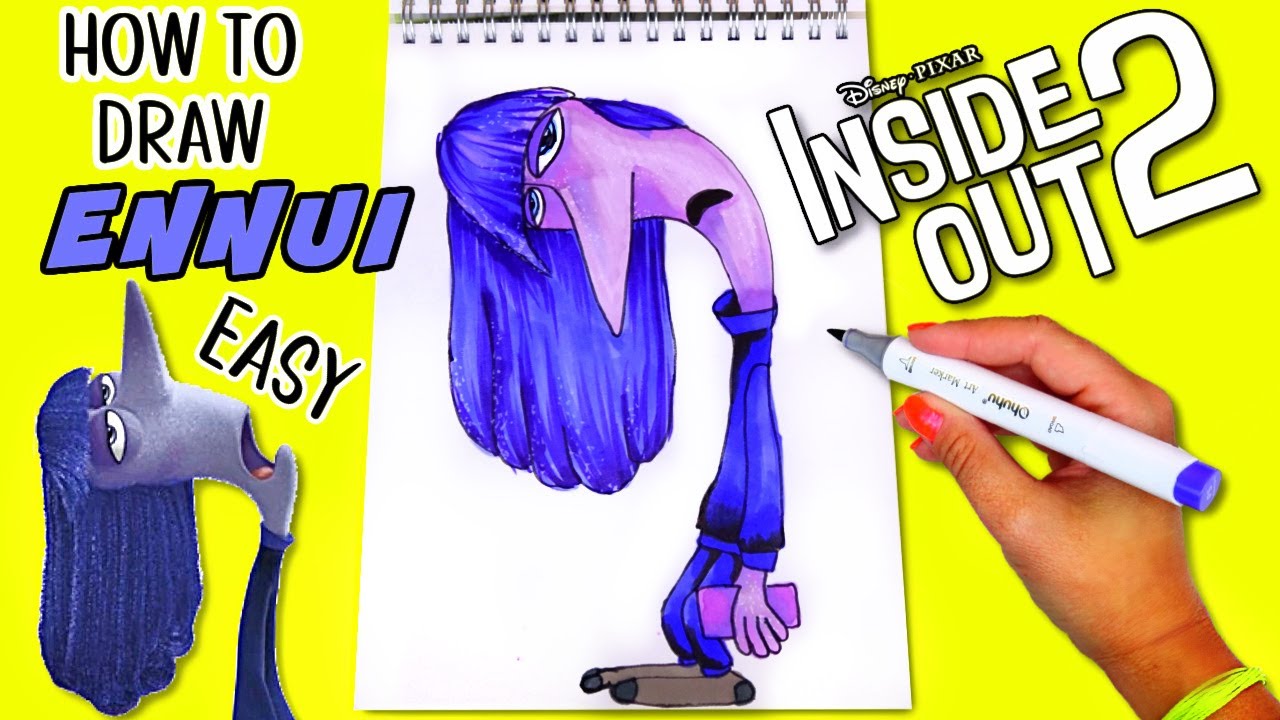 Disney PIXAR Inside Out 2: How to Draw ENNUI Easy!