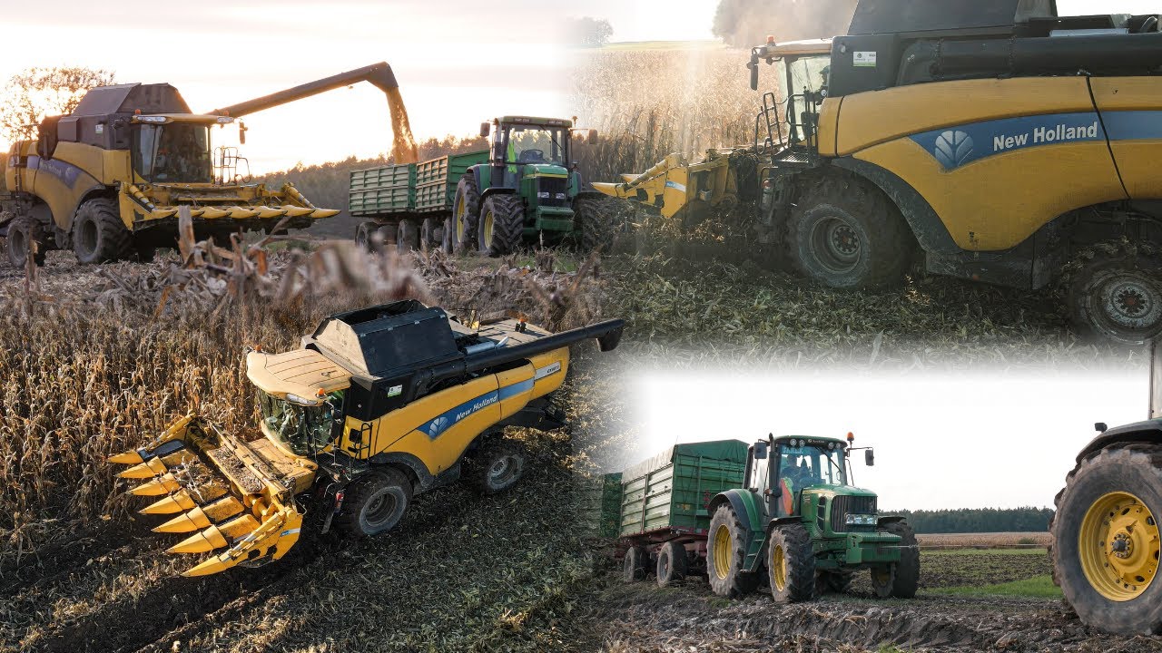 ✩ 🇵🇱 KOSZENIE KUKURYDZY 2024🔥✔ ZAKOPANE PRZYCZEPY!!?✔JOHN DEERE 7810, 6930 & NEW HOLLAND ☆ GRM ☆