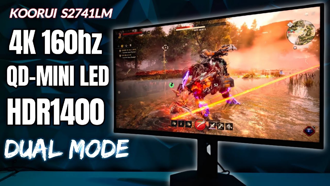 ОБЗОР игрового монитора Koorui S2741LM QD MINI LED HDR1400 &laquo;DUAL MODE&raquo;