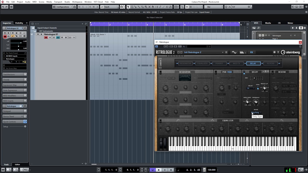 Cubase - How to make a Pluck Sound with Retrologue 2