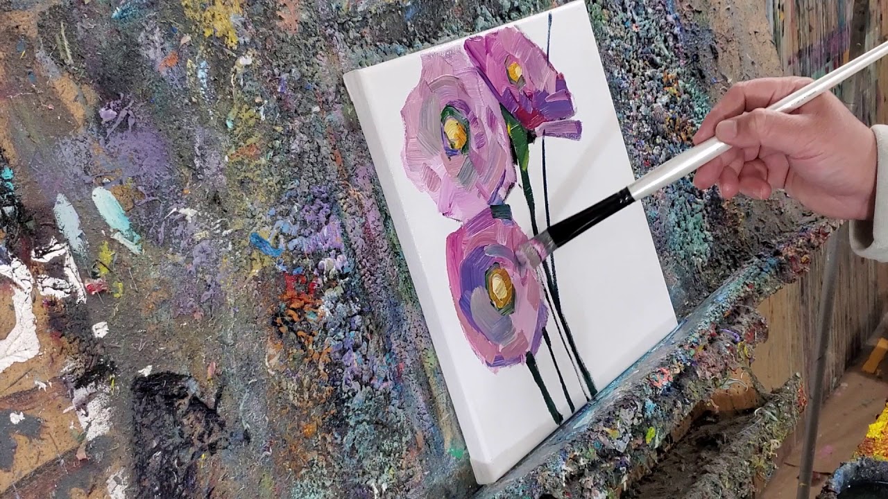 Oil Painting Demo Flowers - Jose Trujillo