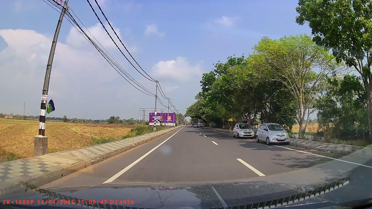 Alappuzha to Changanassery Drive (Alappuzha Changanassery Road) - Driving in car timelapse