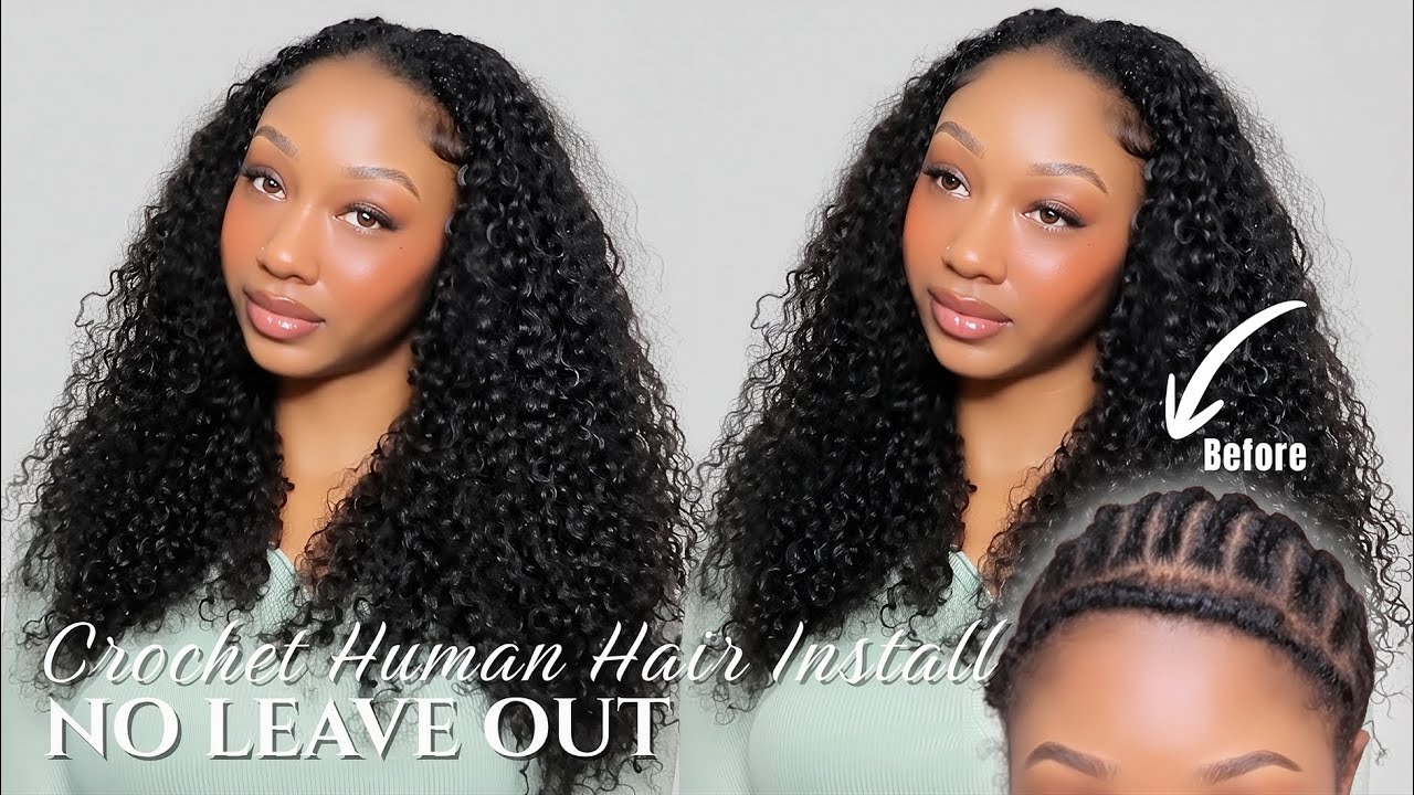 Видеоурок по наращиванию кудрявых волос Kinky Curly 3B3C крючком из натуральных волос | Горячие к...