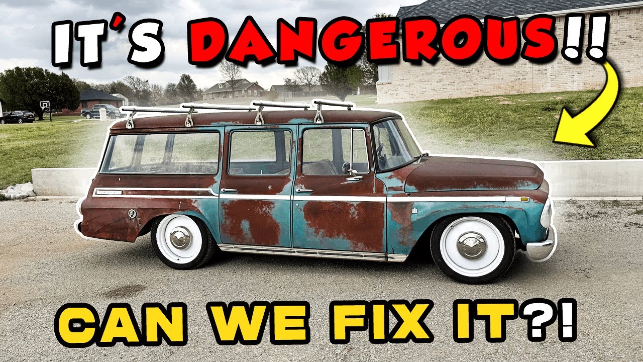 DEATH WOBBLE in 1968 IH Travelall.. Can we fix it??