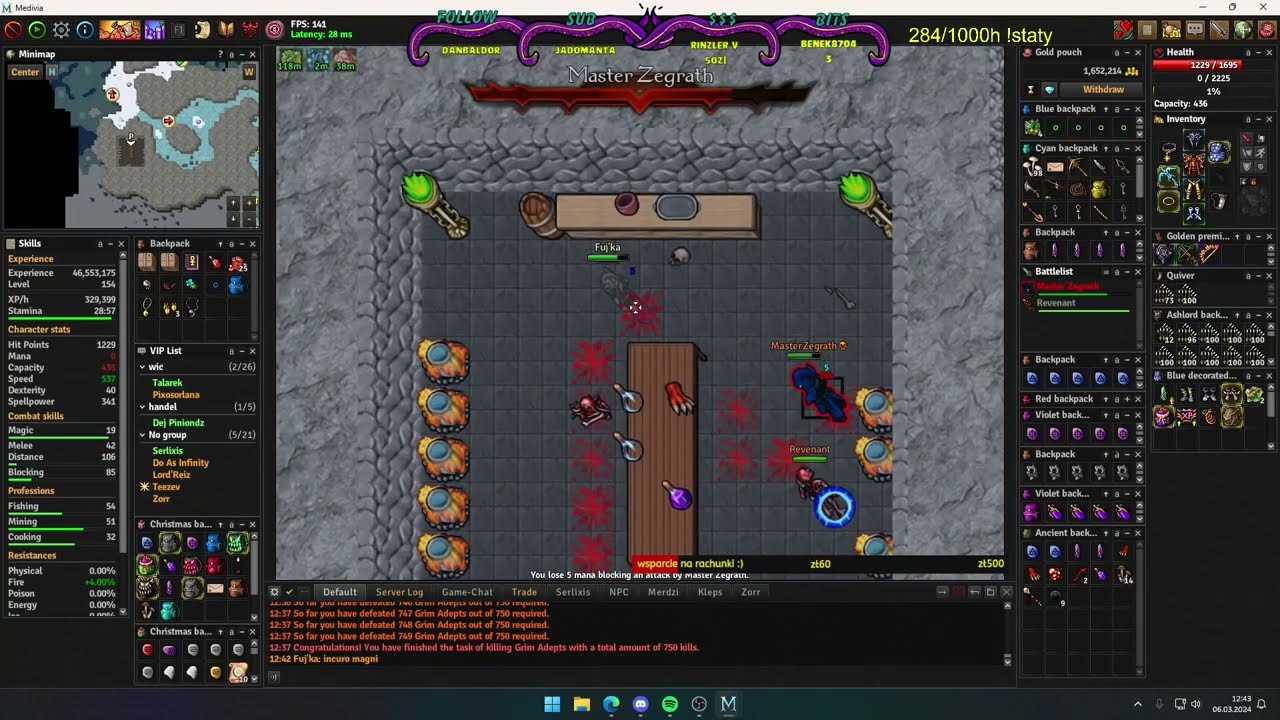 [Medivia] Master Zegrath Boss (Grim Faction)