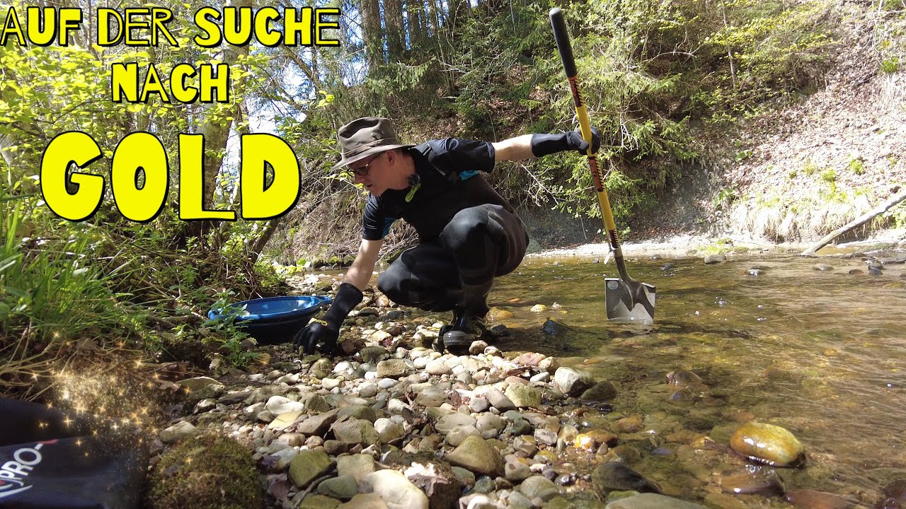 GOLDWASCHEN - Auf der Suche nach Gold in Bayern (Goldprospektion)
