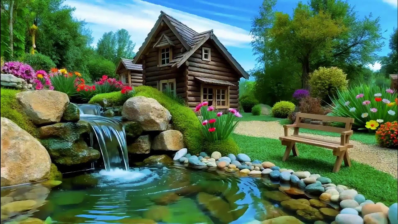 Relaxing Music Gentle Water Flow| Nature Scene for Inner Peace