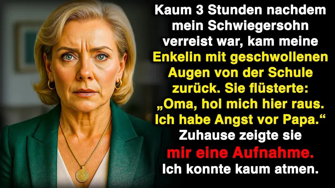Nachdem mein Schwiegersohn verreist war, kam meine Enkelin weinend nach Hause： „Oma, Angst   “