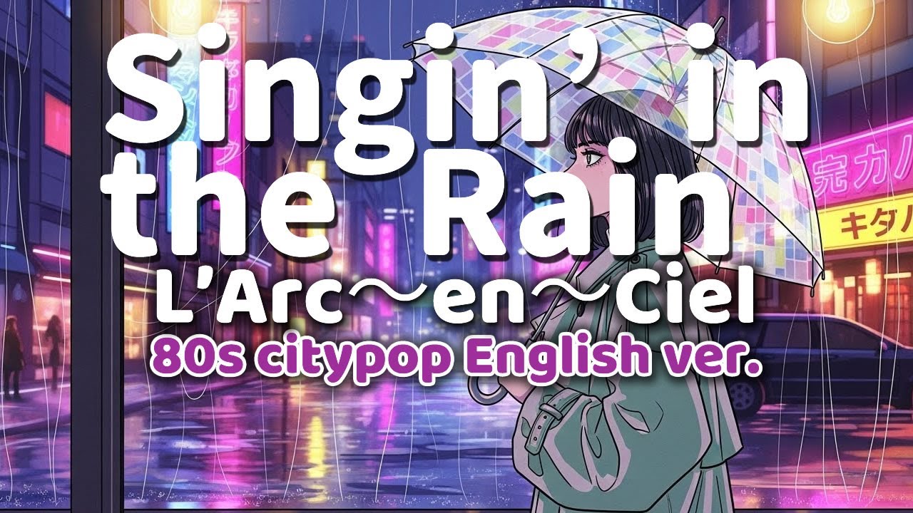 Singin' in the Rain ｰ L'Arc〜en〜Ciel ｰ 英語歌詞80s City Pop Ver English Lyrics